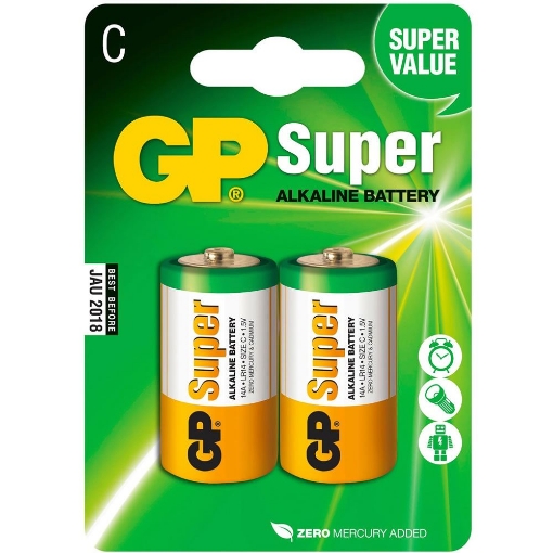 Obrázek Baterie GP Super Alkaline C 1.5V, blistr 2ks