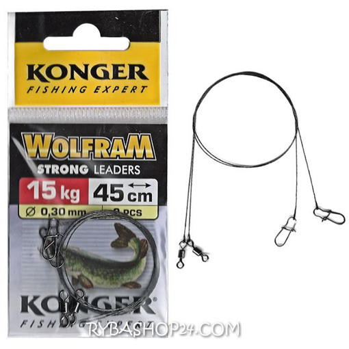 Obrázek Wolframové lanko Konger 45cm, 25.0kg (1ks)