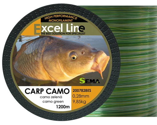 Picture of Sema Excel Line Carp Camo zelený 1200m, 0.30mm
