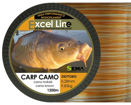 Image sur Sema Excel Line Carp Camo hnědý 1200m, 0.20mm