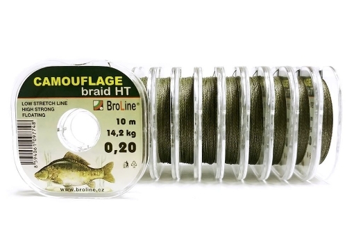 Obrazek BroLine Plecionka Camouflage HT 0,12mm 7,2kg 10m