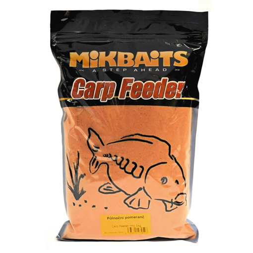 Obrázek Mikbaits Carp Feeder Mix 1kg, Půlnoční pomeranč
