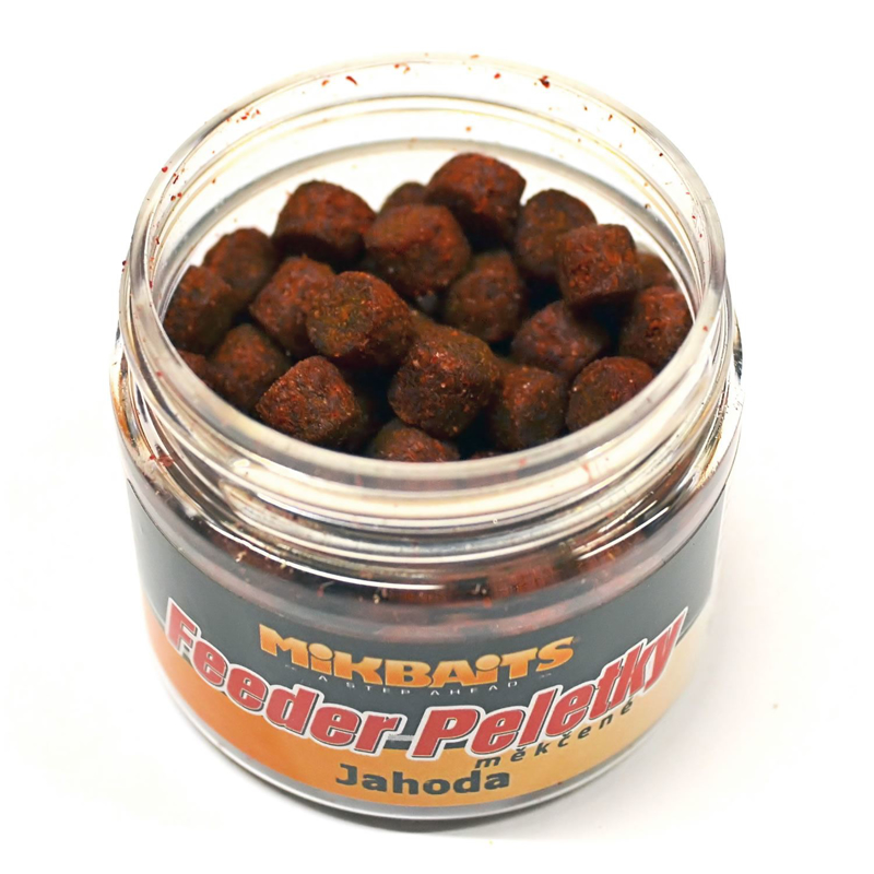 Mikbaits Feeder peletky měkčené, Jahoda