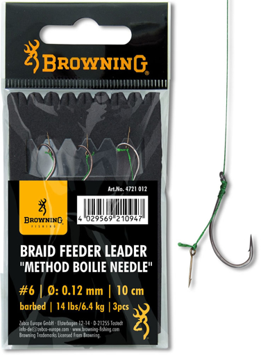 Obrazek Browning Braid Feeder LM Boilie Needle, #4 .14mm