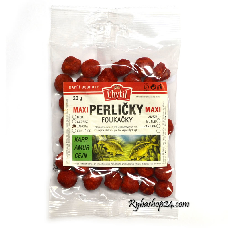 Perličky foukačky MAXI 20g, Jahoda