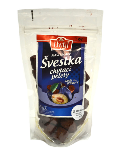 Obrazek Chytací pelety s dírou Chytil 250g, Švestka 14mm