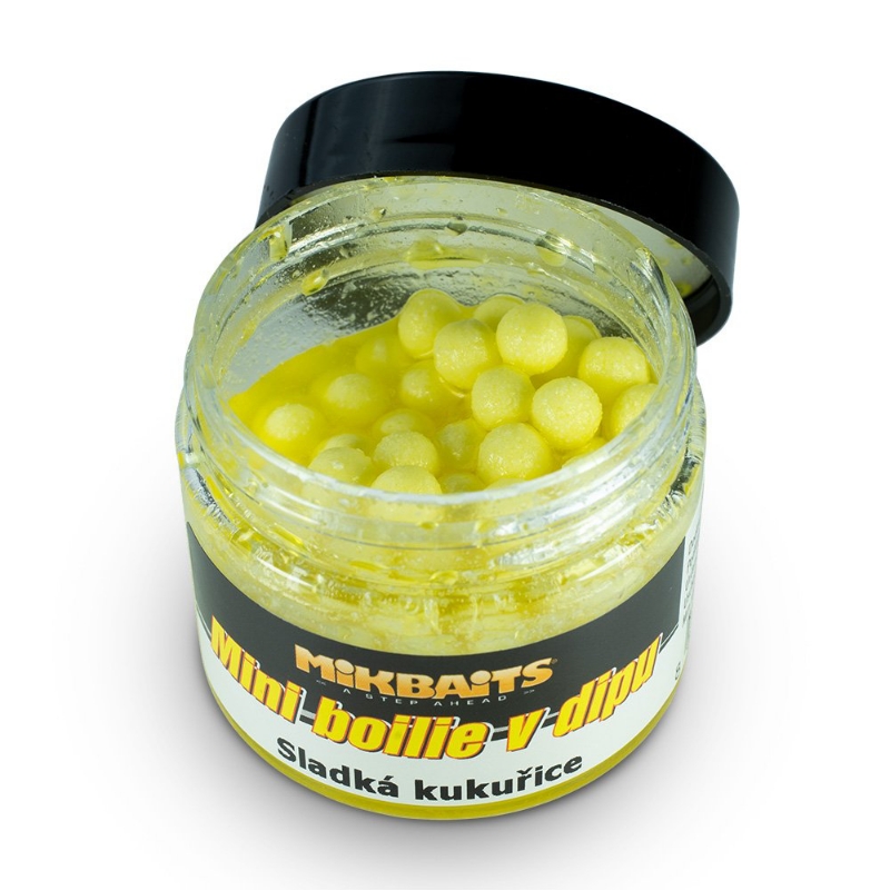 Mikbaits Mini Boilie v Dipu Sladká Kukuřice 50ml