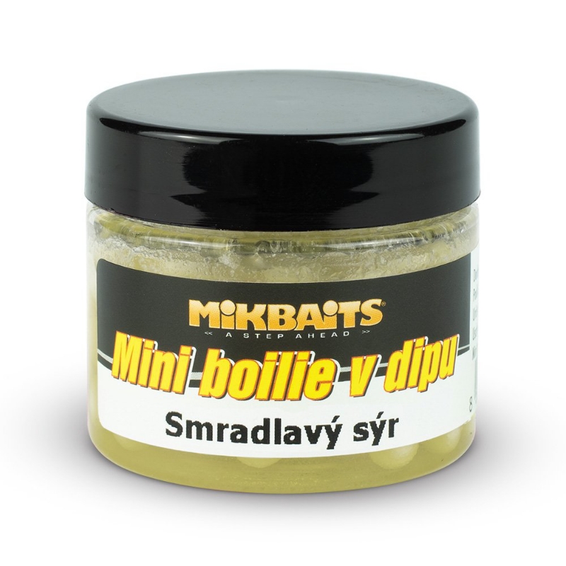 Mikbaits Mini Boilie v Dipu Smradlavý Sýr 50ml