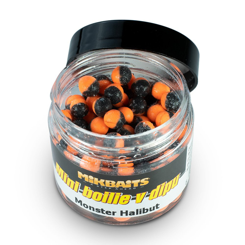 Mikbaits Mini Boilie v Dipu Monster Halibut 50ml