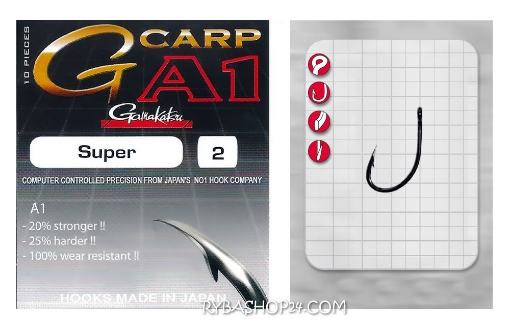 Obrázek Gamakatsu A1 G-Carp Super Hook, vel.6
