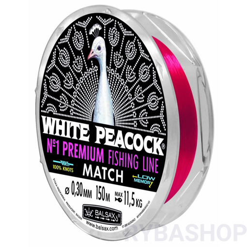 Obrázek z Balsax White Peacock Match 100m 0.12mm 2.50kg