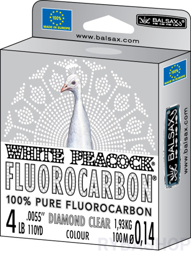 Obrázek Balsax White Peacock Fluorocarbon 50m 0.20mm