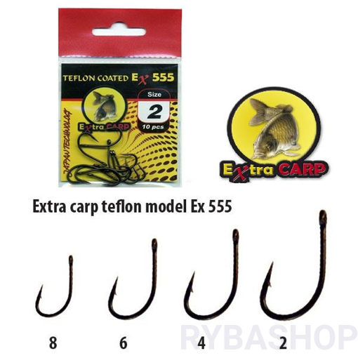 Extra Carp Teflon Hooks Ex 555