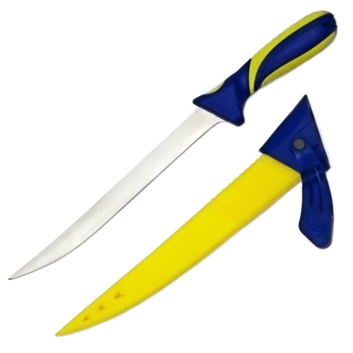 Filetovací nůž Albastar 18.0cm žluto-modrý