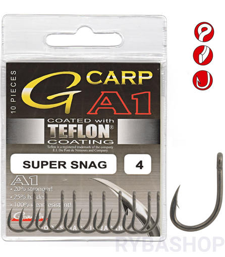 Gamakatsu G-Carp A1 PTFE Super Snag Hook #8