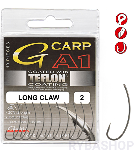 Gamakatsu G-Carp A1 PTFE Long Claw Hook