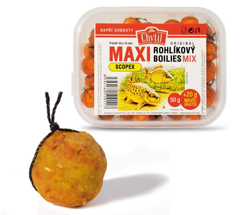Rohlíkový boilies MAXI Mix 20mm, Česnek