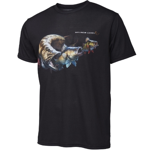 Obrázek Tričko Savage Gear Cannibal Tee Black #L