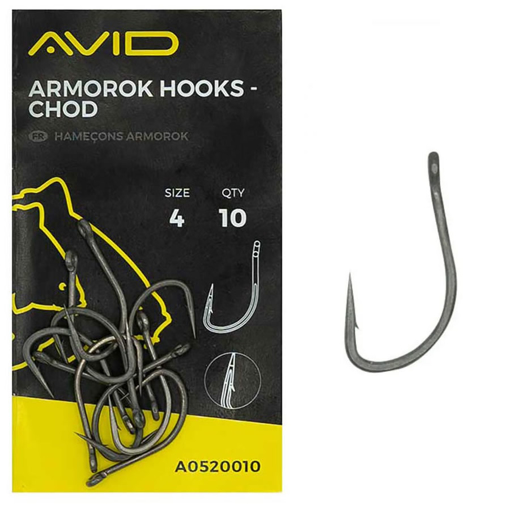 Avid Carp Armorok Chod Hooks #4 Barbed