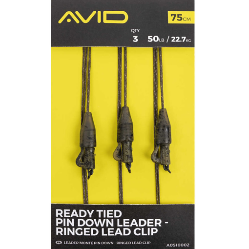 Avid Ready Tied Pin Down Leader Ringed Lead Clip