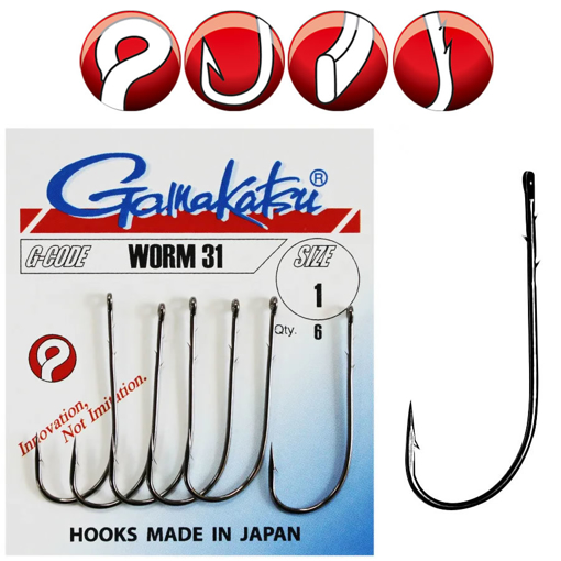 Obrázek z Gamakatsu Worm 31 Hook #1/0 6ks