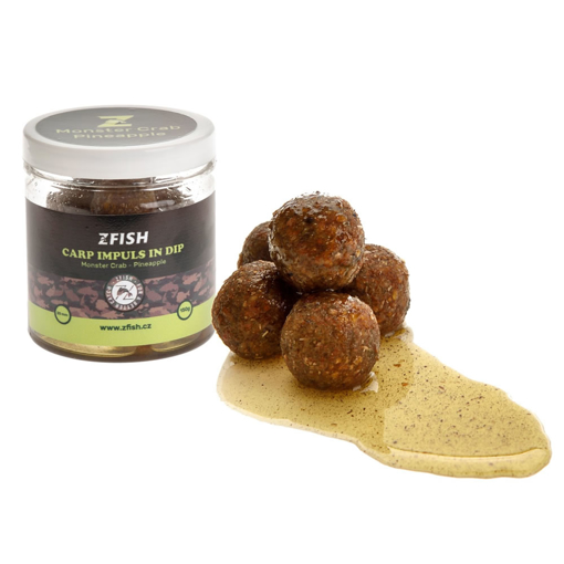 Boilie v dipu Carp Impuls 150g 20mm Monster Crab-Pineapple