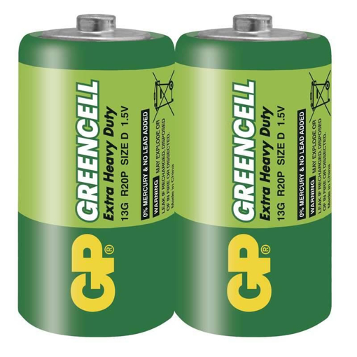 Baterie GP Greencell D R20 1.5V 2ks