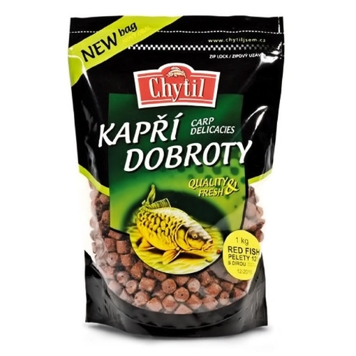 Obrázek Red Fish pelety s dírou Chytil 1kg 20mm