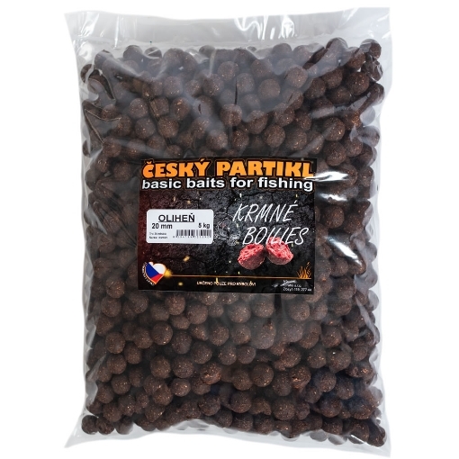 Krmné Boilies 5kg - 20mm s Aroma Olihně - Český Partikl