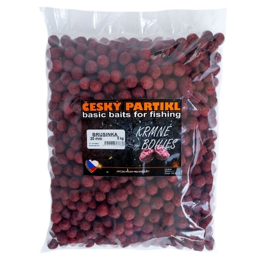 Obrázek Krmné Boilies 5kg 20mm - Brusinka - Český Partikl