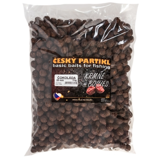 Obrázek Krmné Boilies 5kg 20mm - Čokoláda - Český Partikl