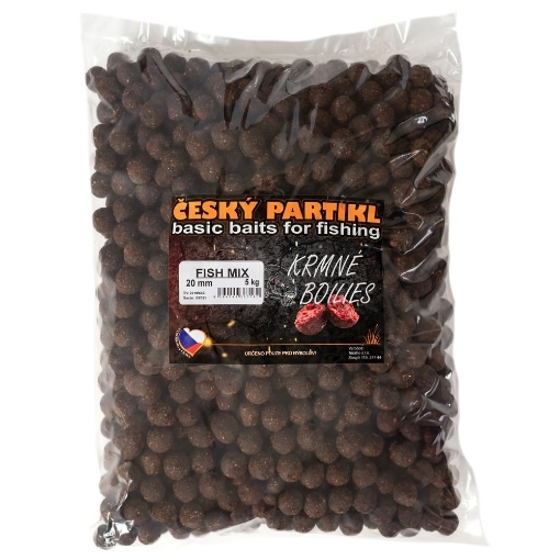 Obrázek Krmné Boilies 5kg 20mm - Fish Mix - Český Partikl