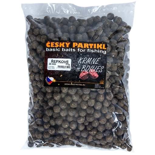 Obrázek Krmné Boilies 5kg 20mm - Řepkové - Český Partikl