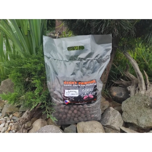 Obrázek Krmné Boilies 5kg 20mm - Švestka - Český Partikl