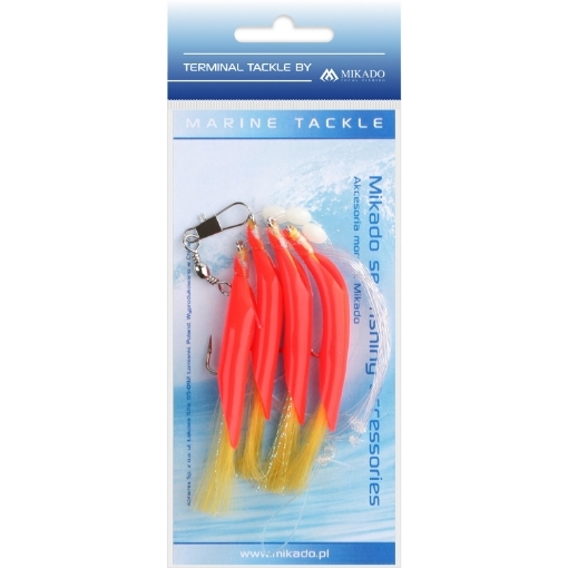 Obrázek Mikado Sea Set - Hair Tube Rig 1/0 Červená Bílá