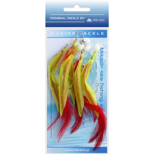 Obrázek Mikado Sea Set - Hair Tube Rig 4/0 Zelená Žlutá Červená