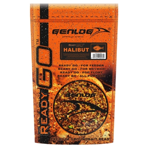 Vlhčená vnadící směs Genlog Ready Go 800g Halibut