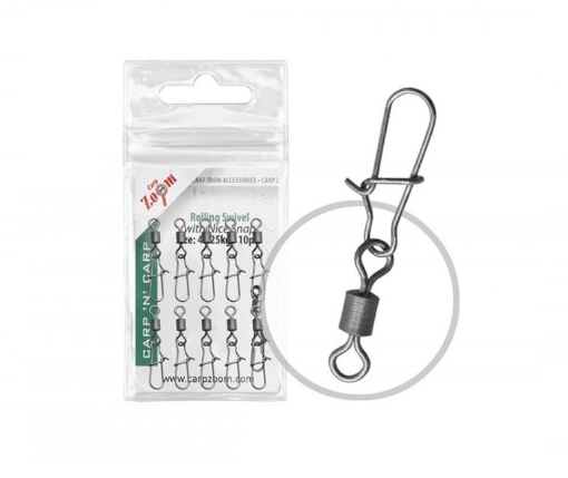 Obrázek Carp Zoom Obratlík s karabinou Nice Snap - 10 ks / Vel. 12