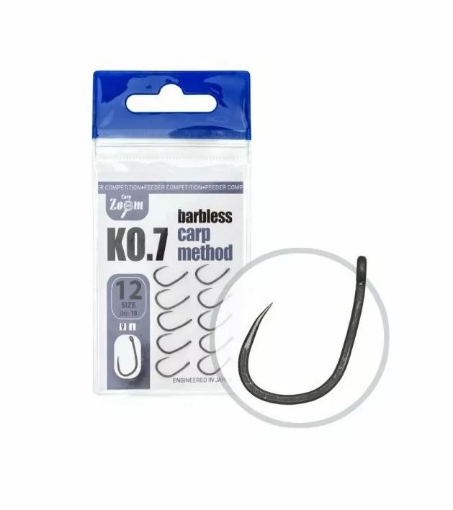Obrázek Carp Zoom Háčky KO.7 Carp Method Barbless 10ks Vel.12