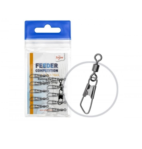 Obrázek Carp Zoom Obratlík s karabinkou Rolling FC - 10 ks / Vel. 10