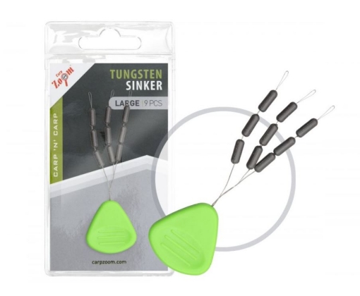 Obrázek Carp Zoom Zarážka Tungsten - 9 ks / Vel. M / 6 mm