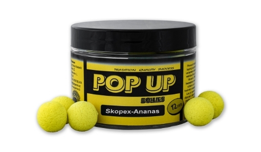 Obrázek CSV Plovoucí boilies Pop Up Dóza 40 g 12 mm Skopex-Ananas