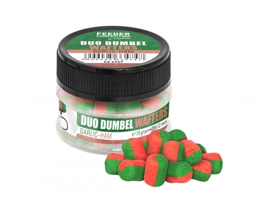 Obrázek Carp Zoom Duo Dumbells Wafters 15g 10x14mm Česnek-Šunka
