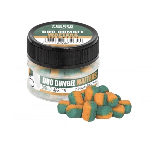 Obrázek Carp Zoom Duo Dumbells Wafters 15g 10x14mm Kalamár-Meruňka