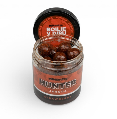 Hunter boilie v dipu 250ml - Jahoda 20mm