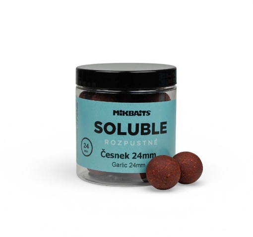 Rozpustné SOLUBLE boilie 250ml - Česnek 24mm