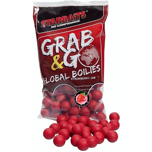 Obrázek Starbaits Global Boilies Strawberry Jam 20mm 800g