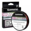 Měkký přívlačový vlasec Shimano Trout Competition Red 0,18mm s nízkou průtažností.