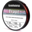 Měkký přívlačový vlasec Shimano Trout Competition Red 0,18mm s nízkou průtažností. Obrázek 3