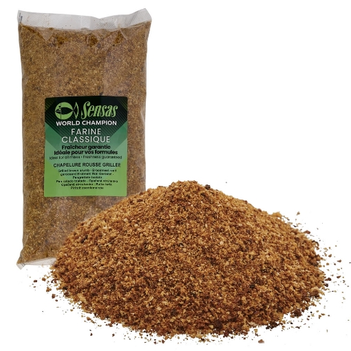 Pražená červená strouhanka Sensas Chapelure Rousse Grillee pro zlepšení struktury krmení, 1kg.